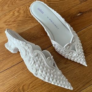Melissa x Y/Project Pointed Mules White 41